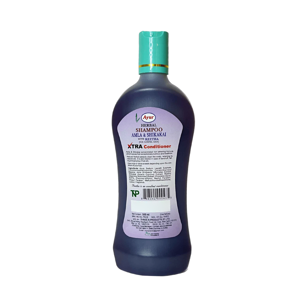 AYUR Herbal Amla Shikakai Shampoo | Manages Dandruff, Hair Fall & Greying of Hair - Image 2