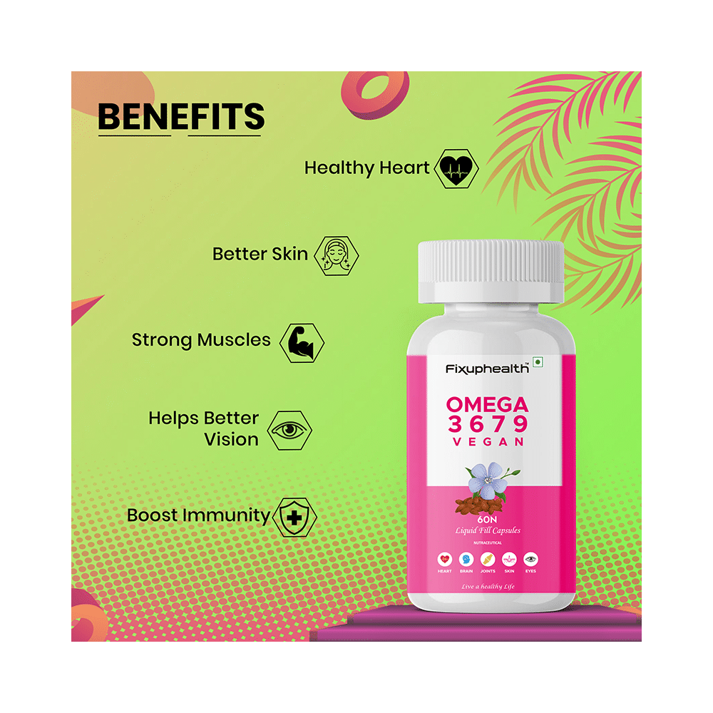 Fixuphealth Omega 3 6 7 9 Vegan Capsule (60 Each) - Image 7