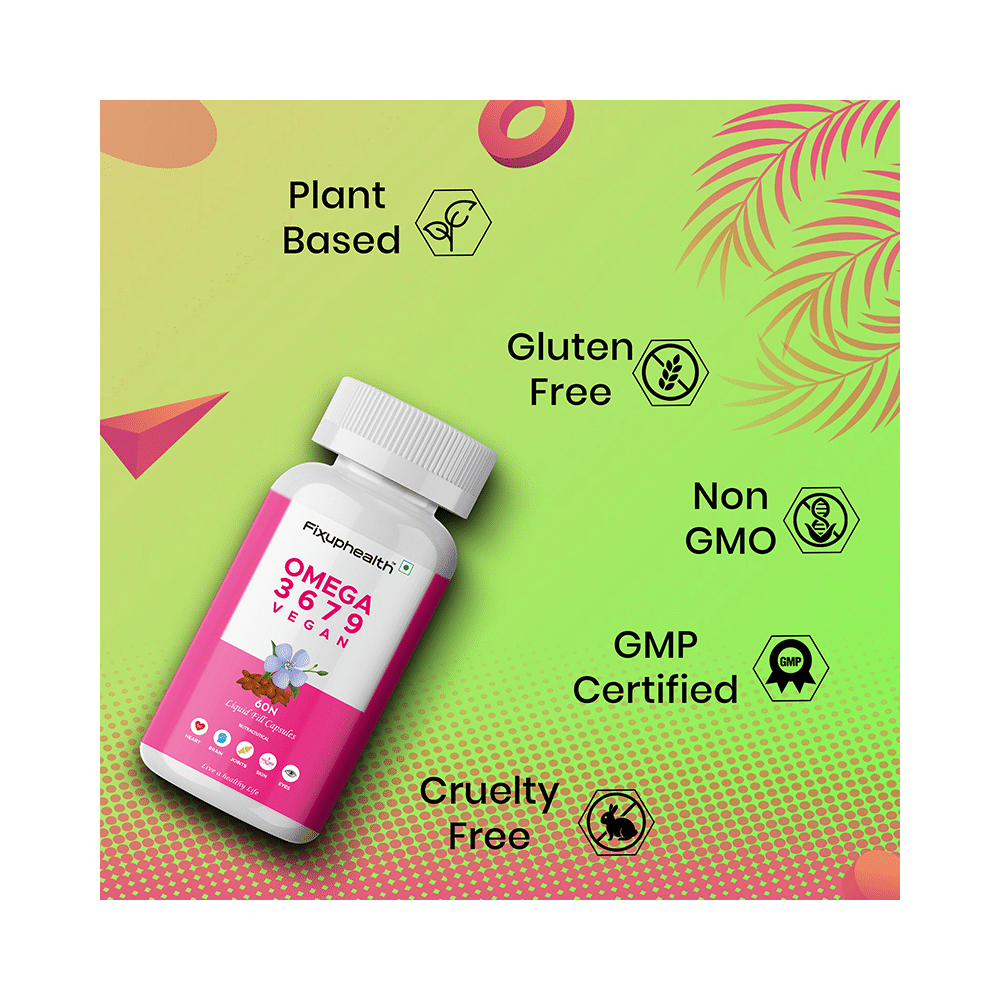 Fixuphealth Omega 3 6 7 9 Vegan Capsule (60 Each) - Image 8