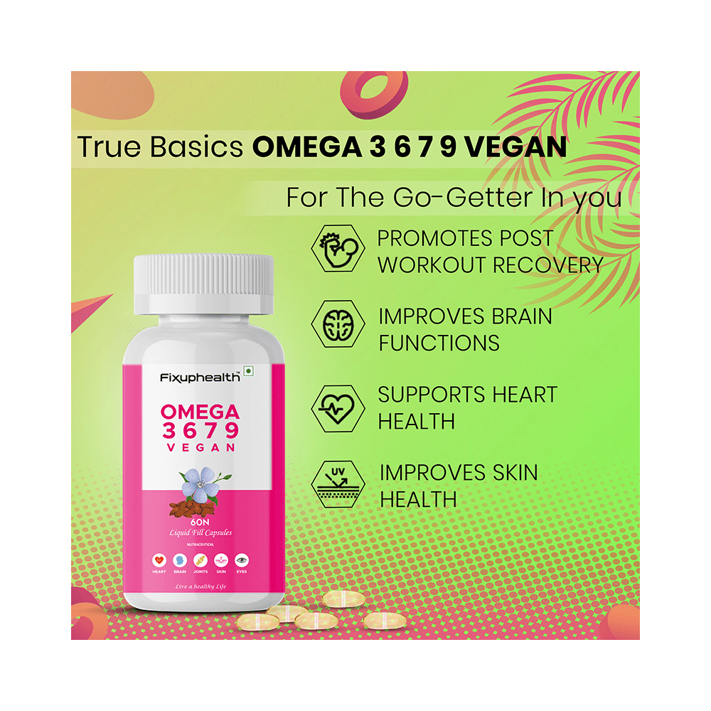 Fixuphealth Omega 3 6 7 9 Vegan Capsule (60 Each) - Image 6