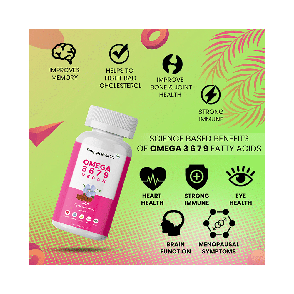 Fixuphealth Omega 3 6 7 9 Vegan Capsule (60 Each) - Image 5