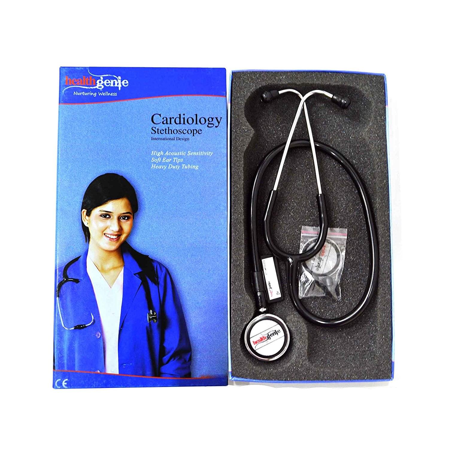 Healthgenie HG-301B Doctors Dual Cardiology Stethoscope Black - Image 5