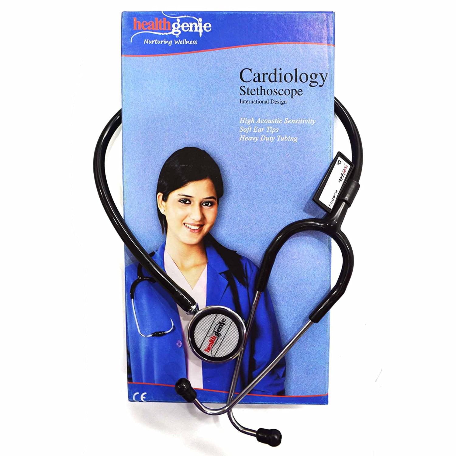 Healthgenie HG-301B Doctors Dual Cardiology Stethoscope Black