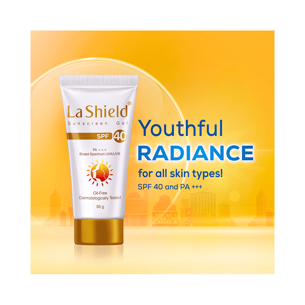 La Shield SPF 40 Sunscreen | Broad Spectrum UVA/UVB Protection Gel - Image 2