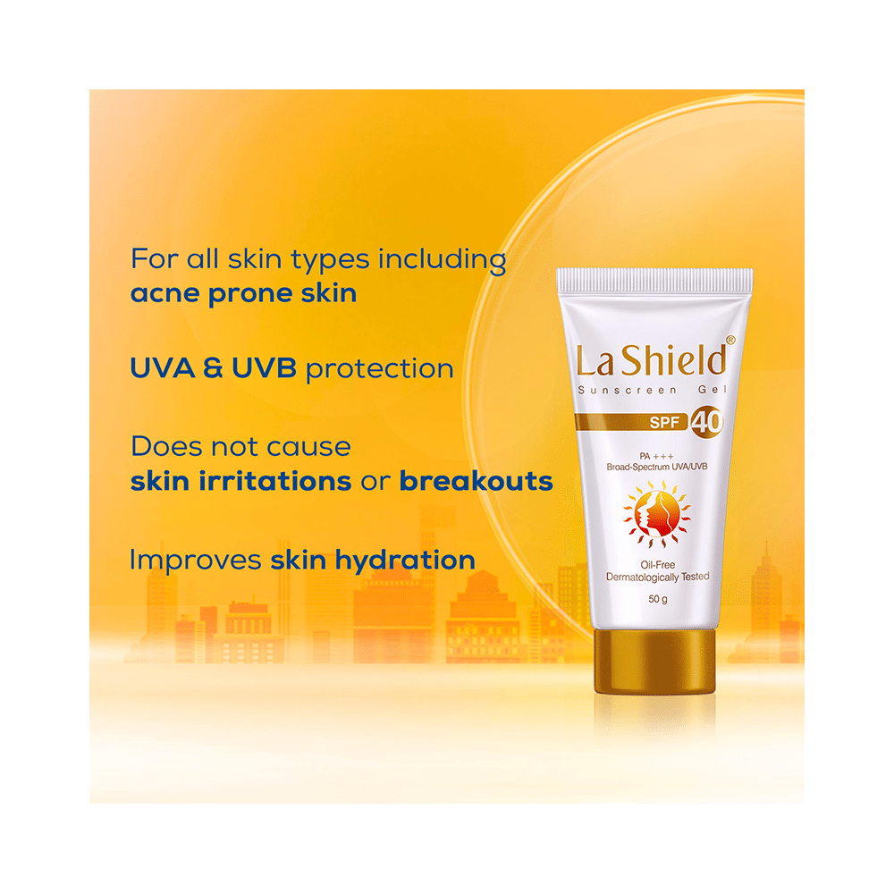 La Shield SPF 40 Sunscreen | Broad Spectrum UVA/UVB Protection Gel - Image 4
