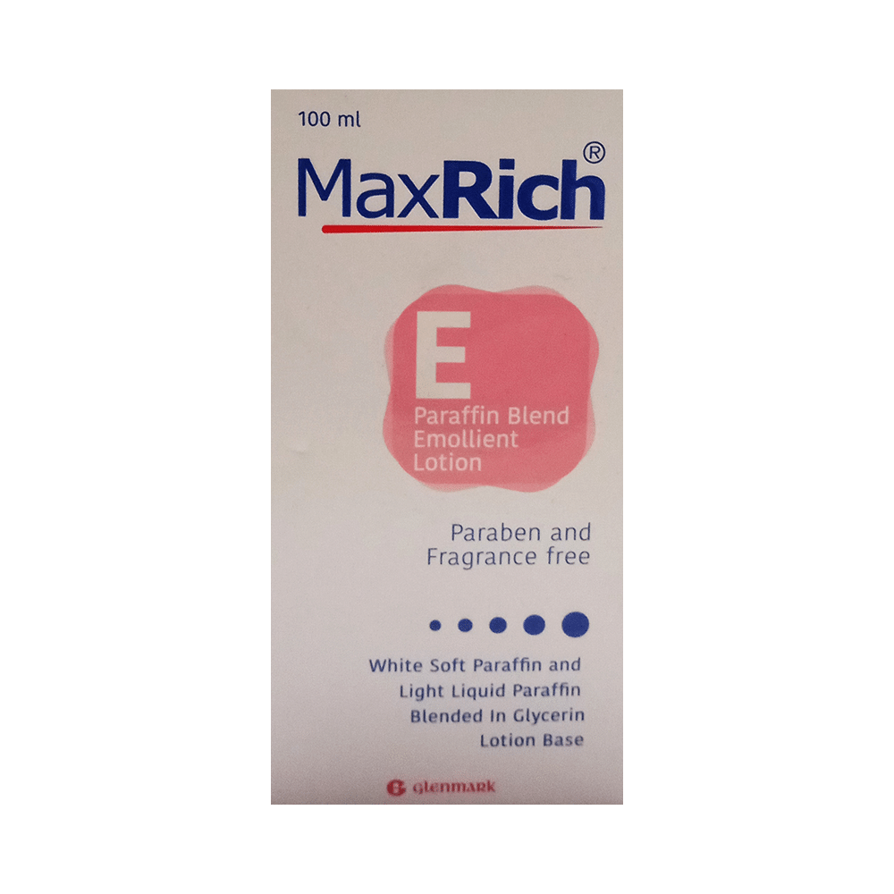 Maxrich E Lotion with Soft Paraffin & Light Liquid Paraffin | Paraben & Fragrance-Free - Image 1