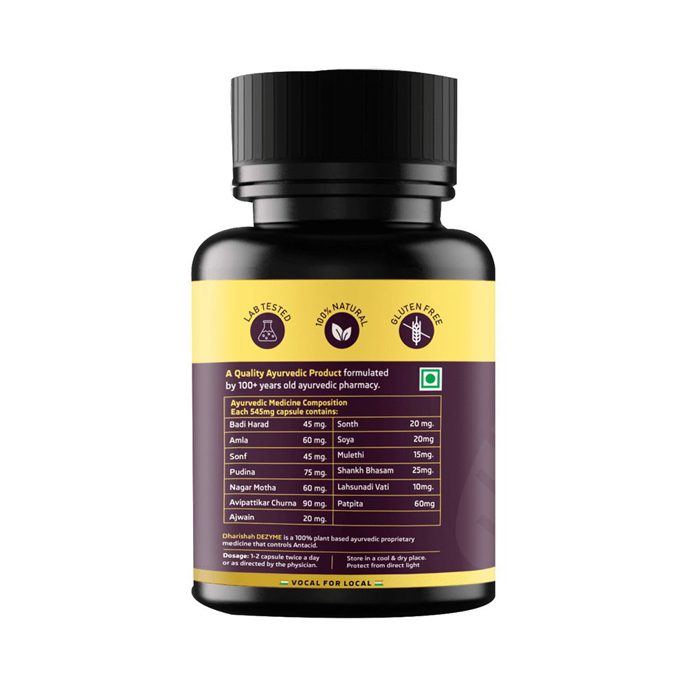 Dharishah Ayurveda Dezyme Herbal Antacid Capsule - Image 2