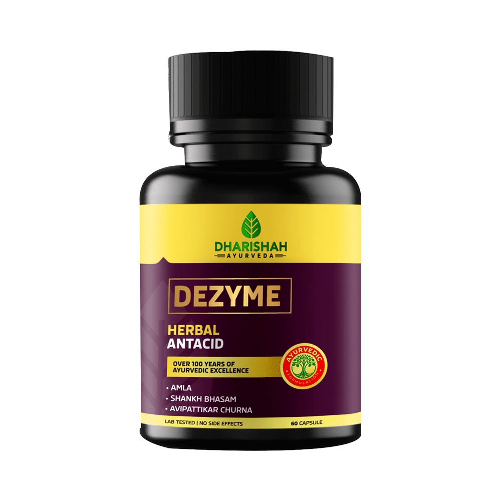 Dharishah Ayurveda Dezyme Herbal Antacid Capsule - Image 1