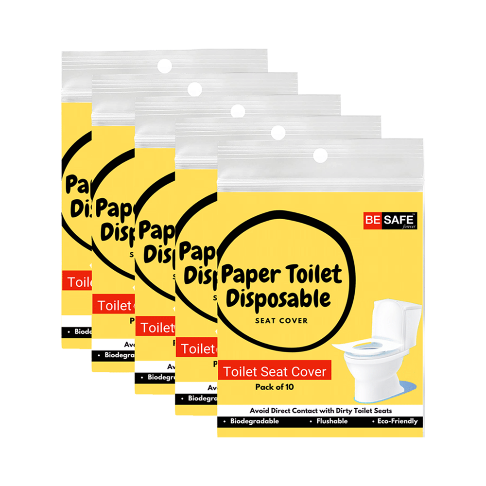 Be Safe Forever Disposable Paper Toilet Seat Cover (10 Each) Yellow - Image 1