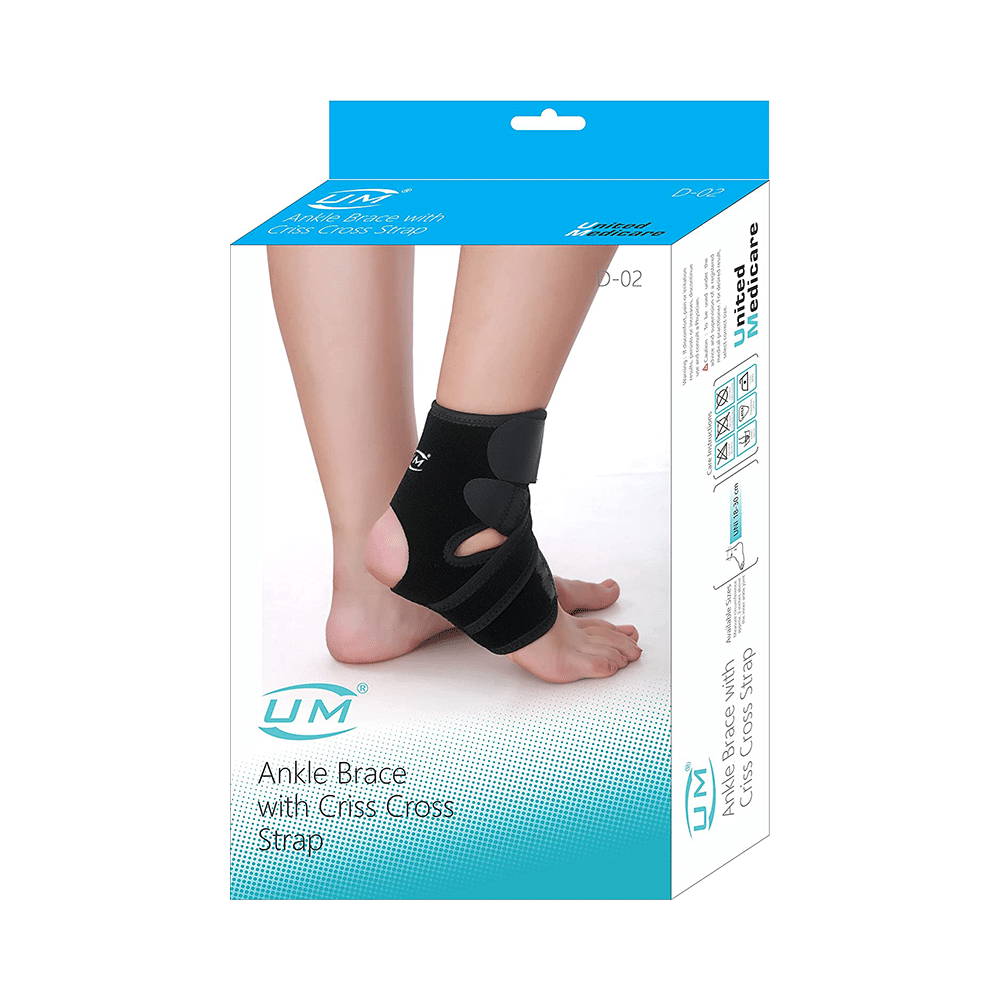UM Ankle Brace with Criss Cross Strap Universal - Image 2