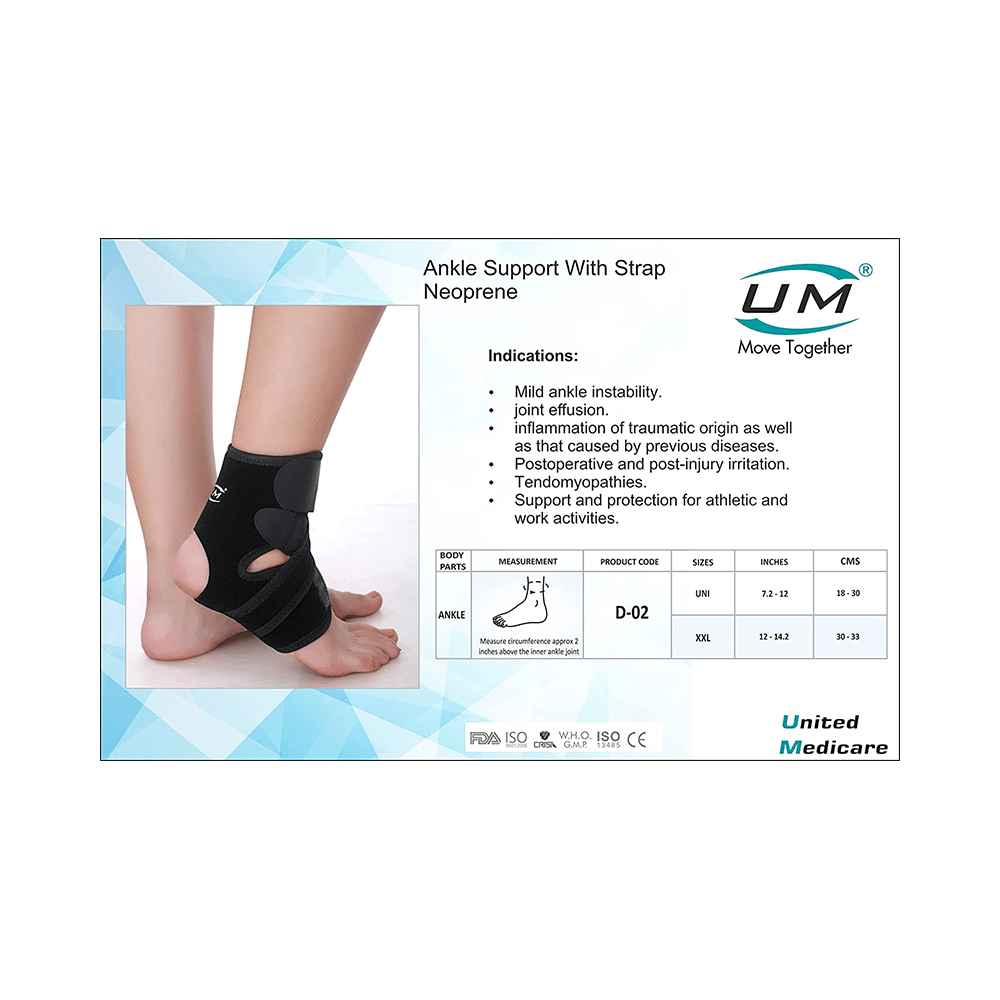 UM Ankle Brace with Criss Cross Strap Universal - Image 3