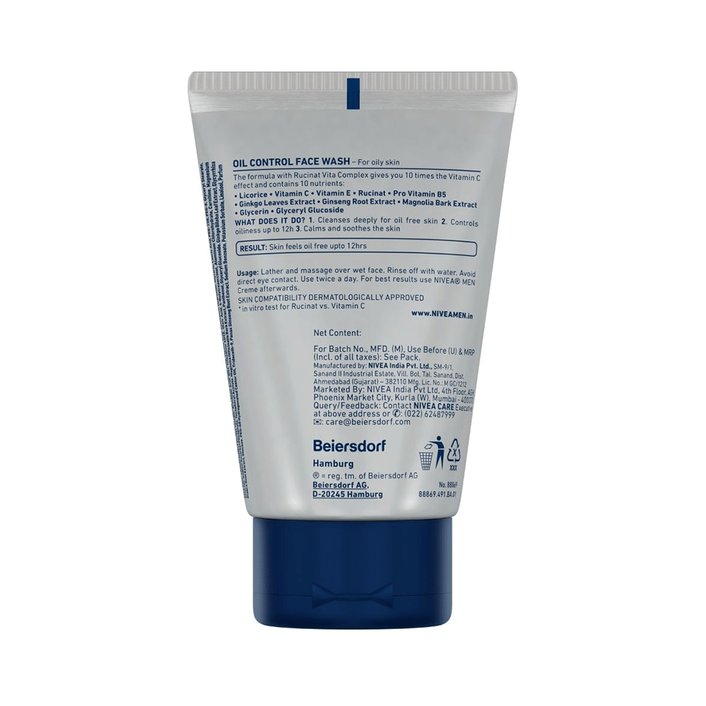 Nivea Men Oil Control Face Wash 10X Vitamin C - Image 2