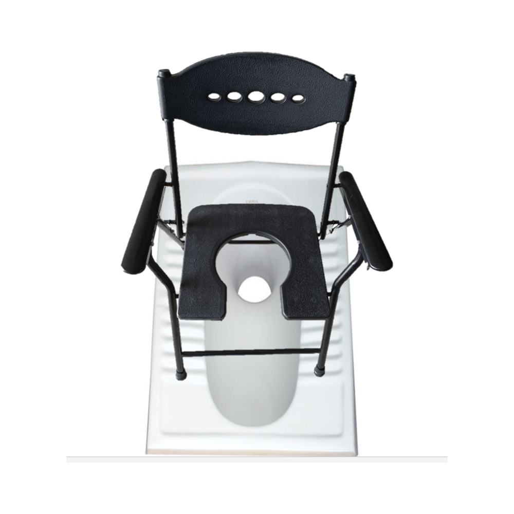 Komfort Pride Foldable Commode Chair Black - Image 1