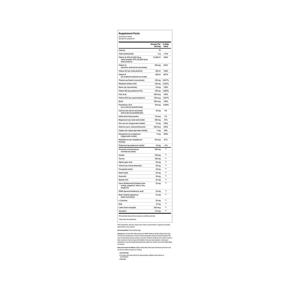 Nature's Way Completia Diabetic Multi-Vitamin Tablet - Image 3