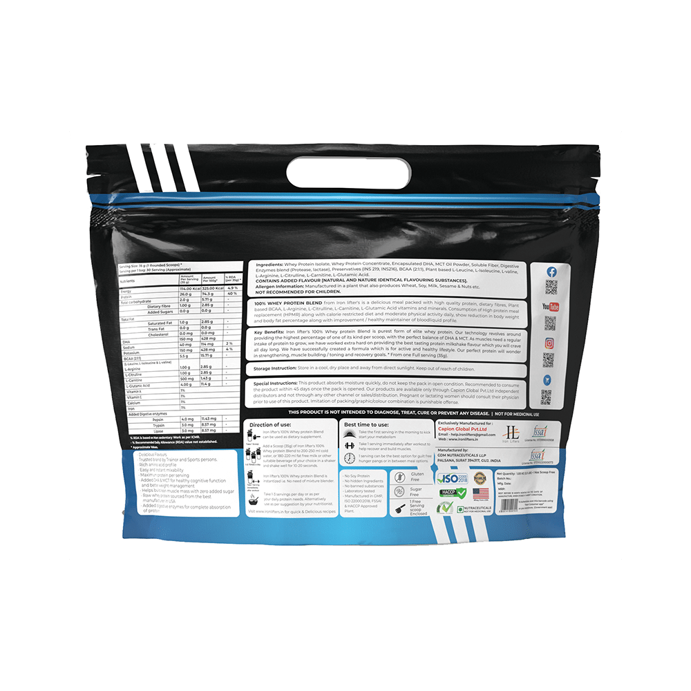 Iron Lifters 100% Whey Vibranium Protein Blend Powder Cafe Cofffee - Image 2