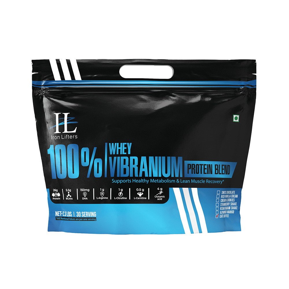 Iron Lifters 100% Whey Vibranium Protein Blend Powder Cafe Cofffee - Image 1