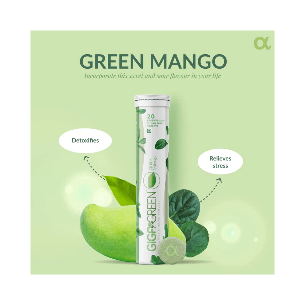 Anisue Healthcare Gigagreen Effervescent Tablet (20 Each) Green Mango - Image 5