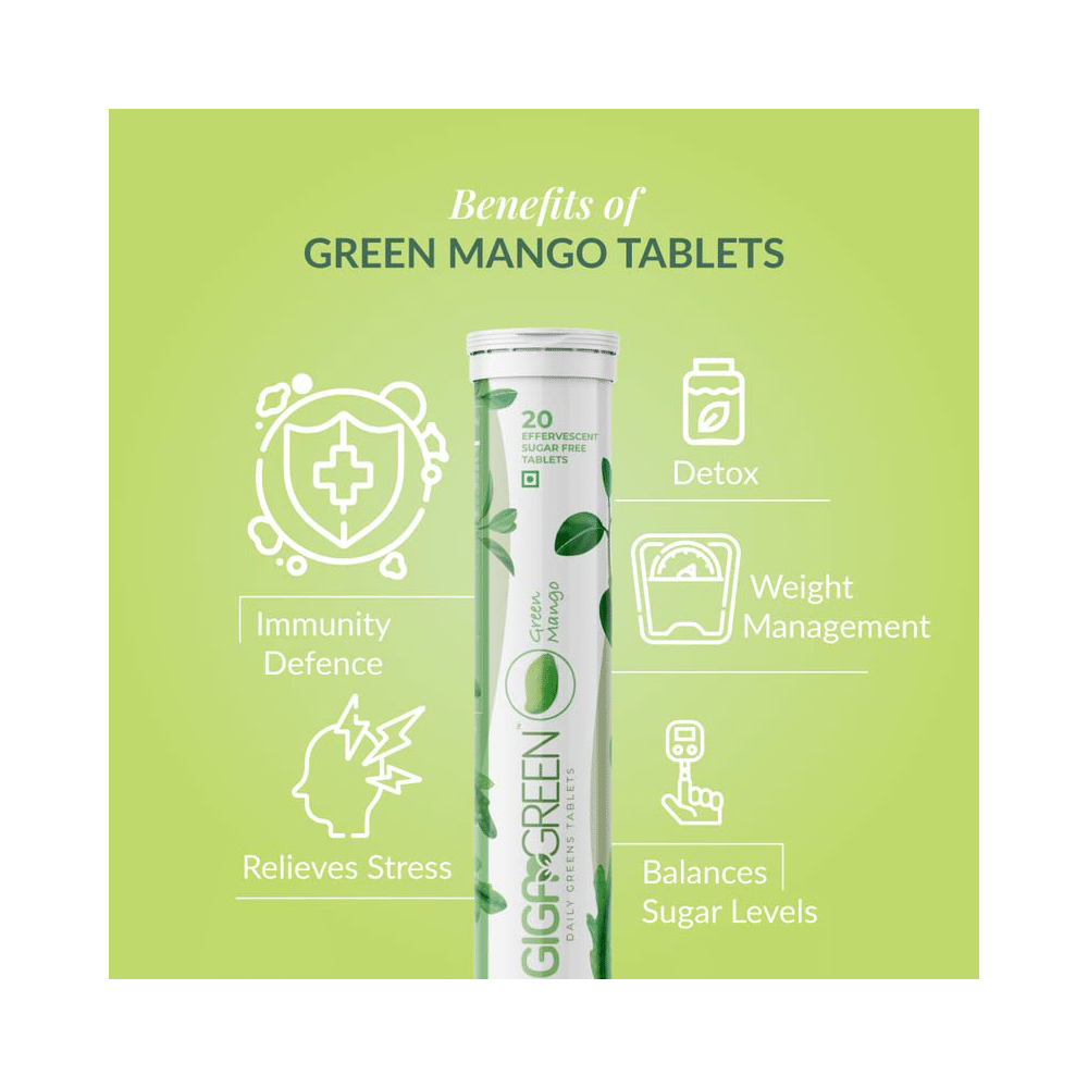 Anisue Healthcare Gigagreen Effervescent Tablet (20 Each) Green Mango - Image 3