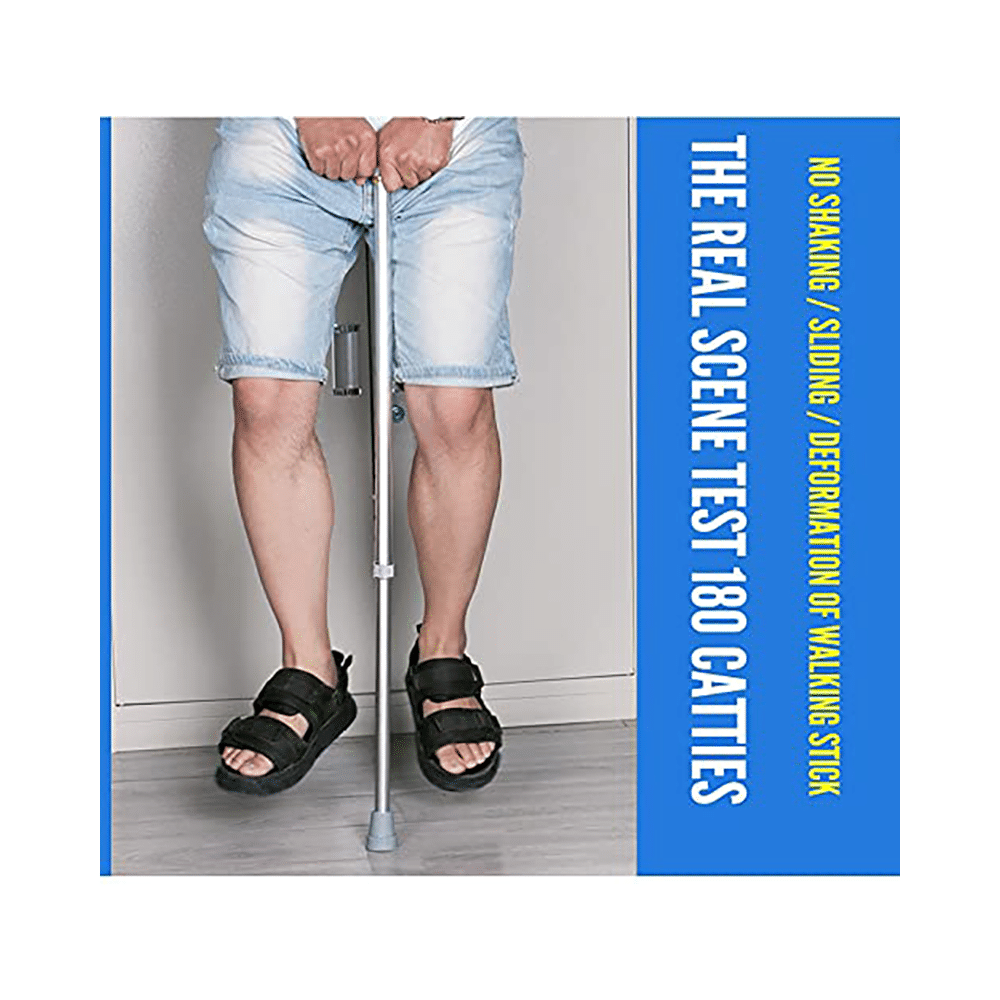 Guardian Adjustable Walking Stick Grey Aluminium - Image 7