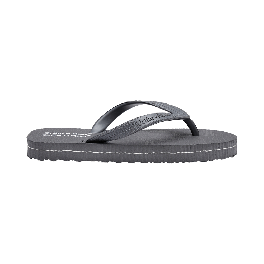 Ortho + Rest Unisex Hawaii Chappal Orthopedic Comfort, Bathroom Rubber Flip-Flops Grey 11 - Image 4