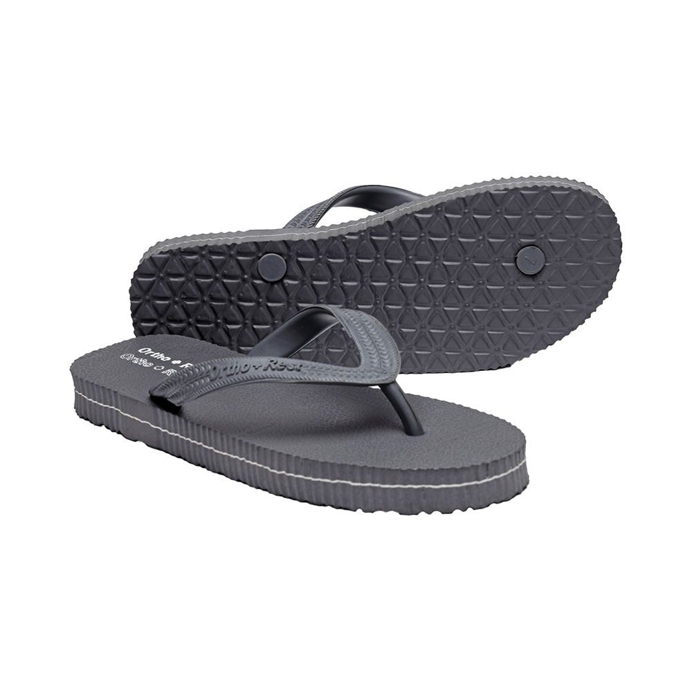 Ortho + Rest Unisex Hawaii Chappal Orthopedic Comfort, Bathroom Rubber Flip-Flops Grey 11 - Image 5