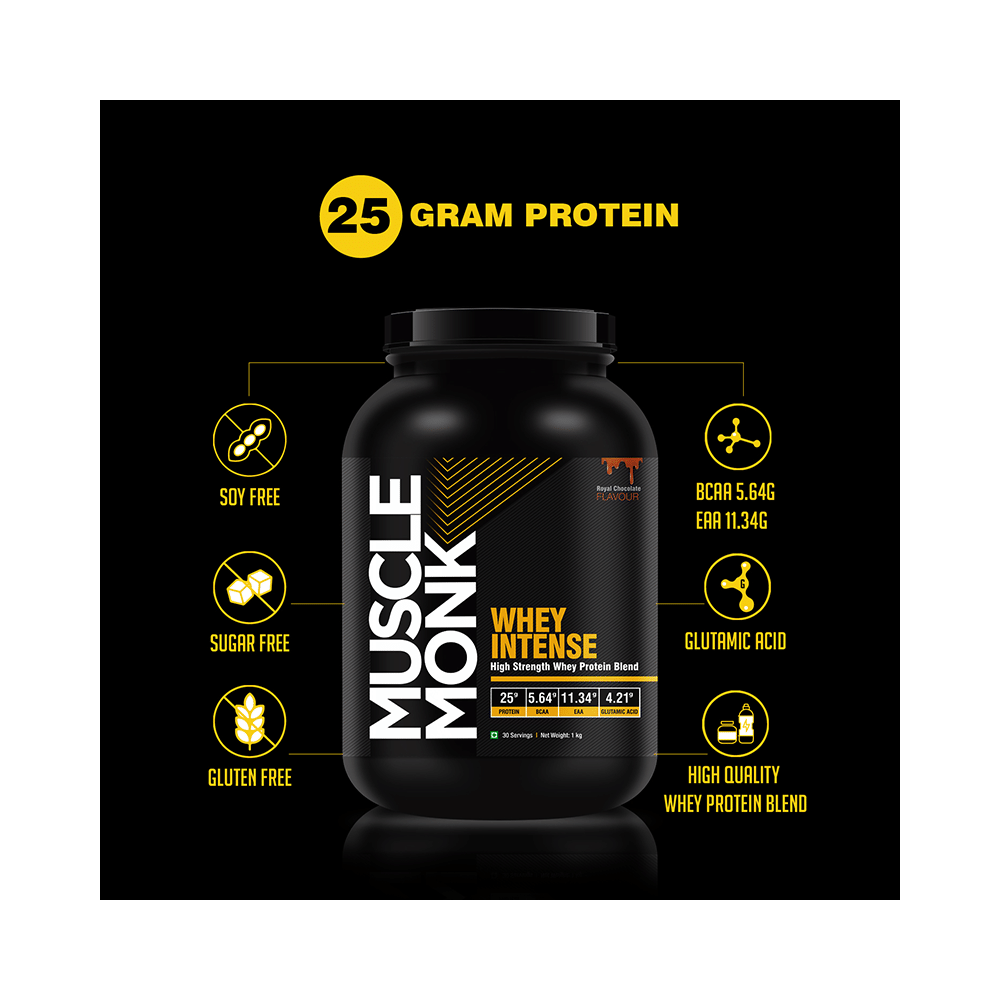 Muscle Monk Whey Intense High Strength Whey Protein Blend Royal Chocolate - Image 3