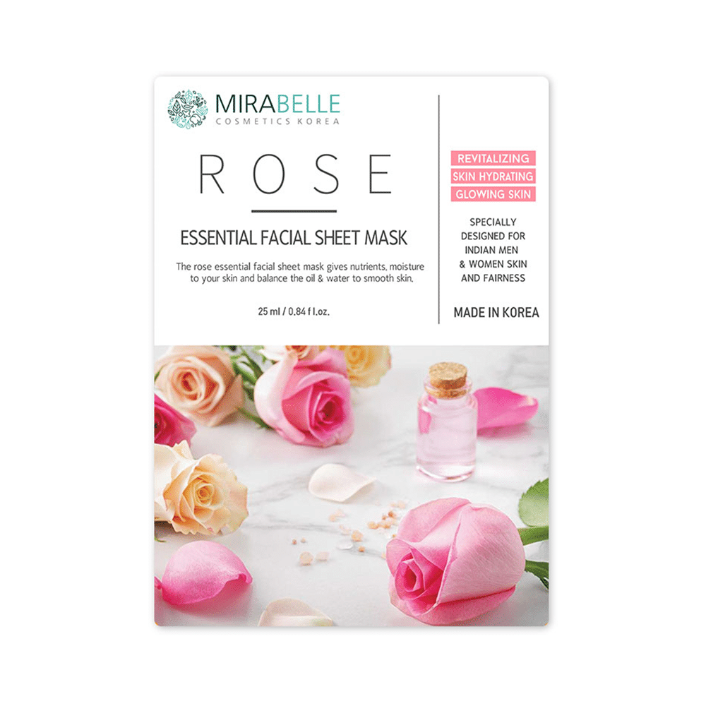 Mirabelle Cosmetics Korea Rose Essential Facial Sheet Mask