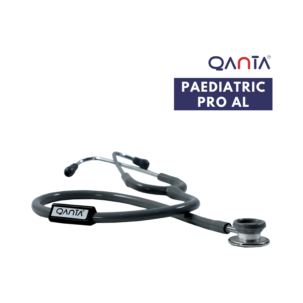 Qanta QA-1090 Paediatric Pro AL Pediatric Stethoscope With Aluminium Anodized Chest Piece Grey - Image 2