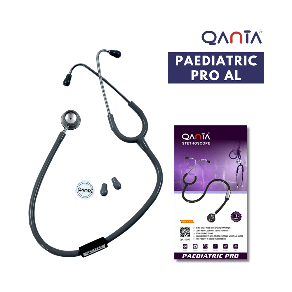 Qanta QA-1090 Paediatric Pro AL Pediatric Stethoscope With Aluminium Anodized Chest Piece Grey - Image 7