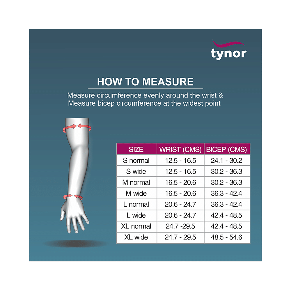 Tynor I 75 Compression Garment Arm Sleeve with Mitten Large Wide - Image 4