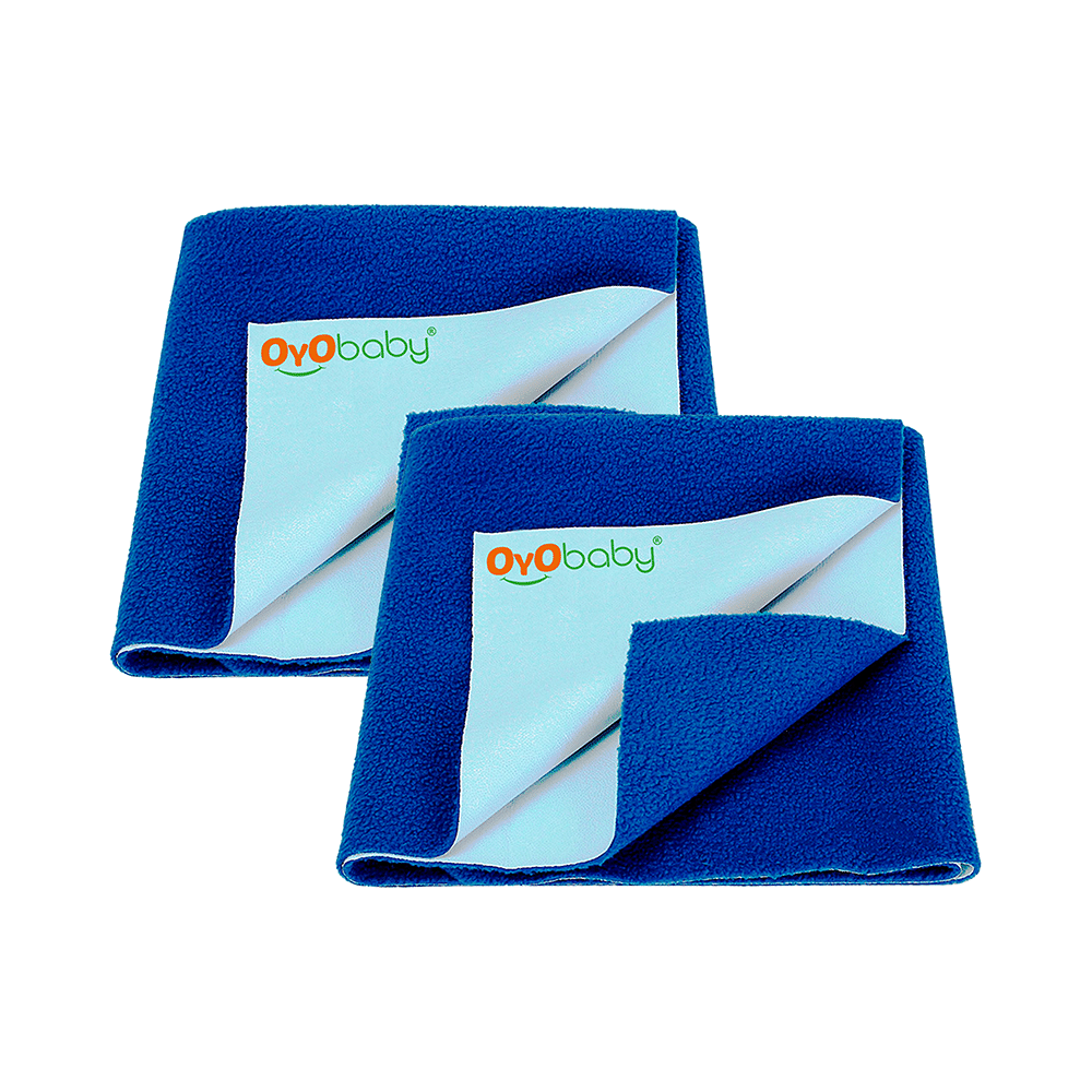 Oyo Baby Waterproof Bed Protector Dry Sheet Large Royal Blue
