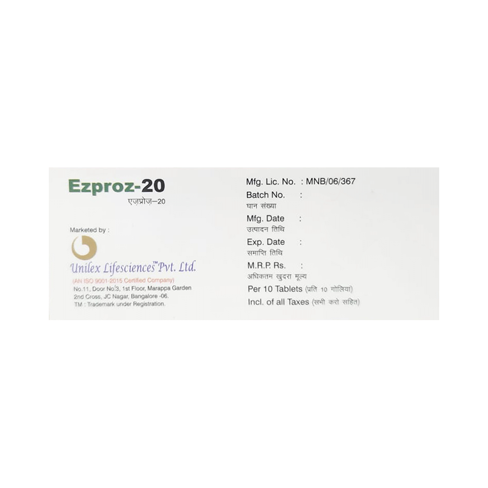 Ezproz 20 Tablet - Image 3