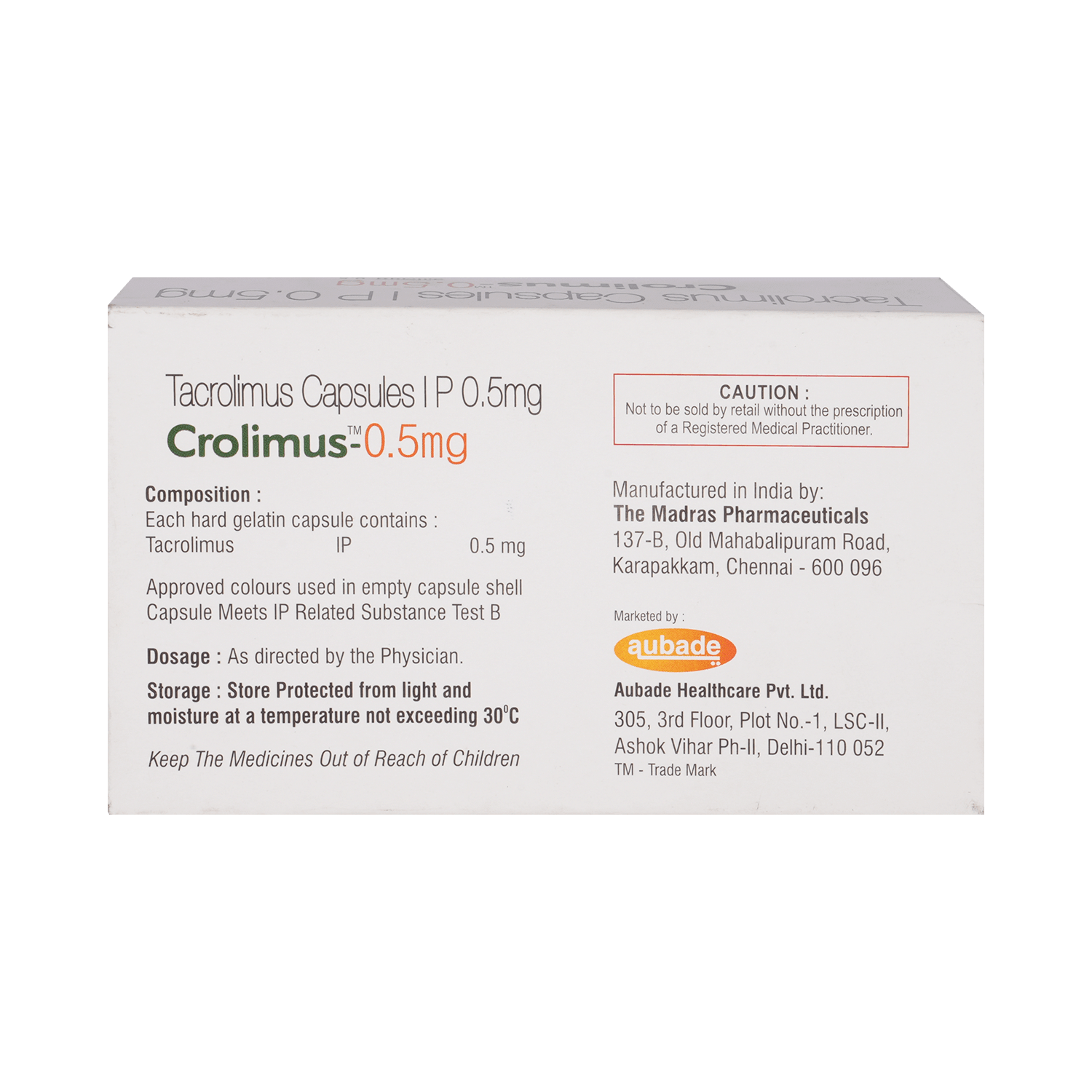Crolimus 0.5mg Capsule - Image 3