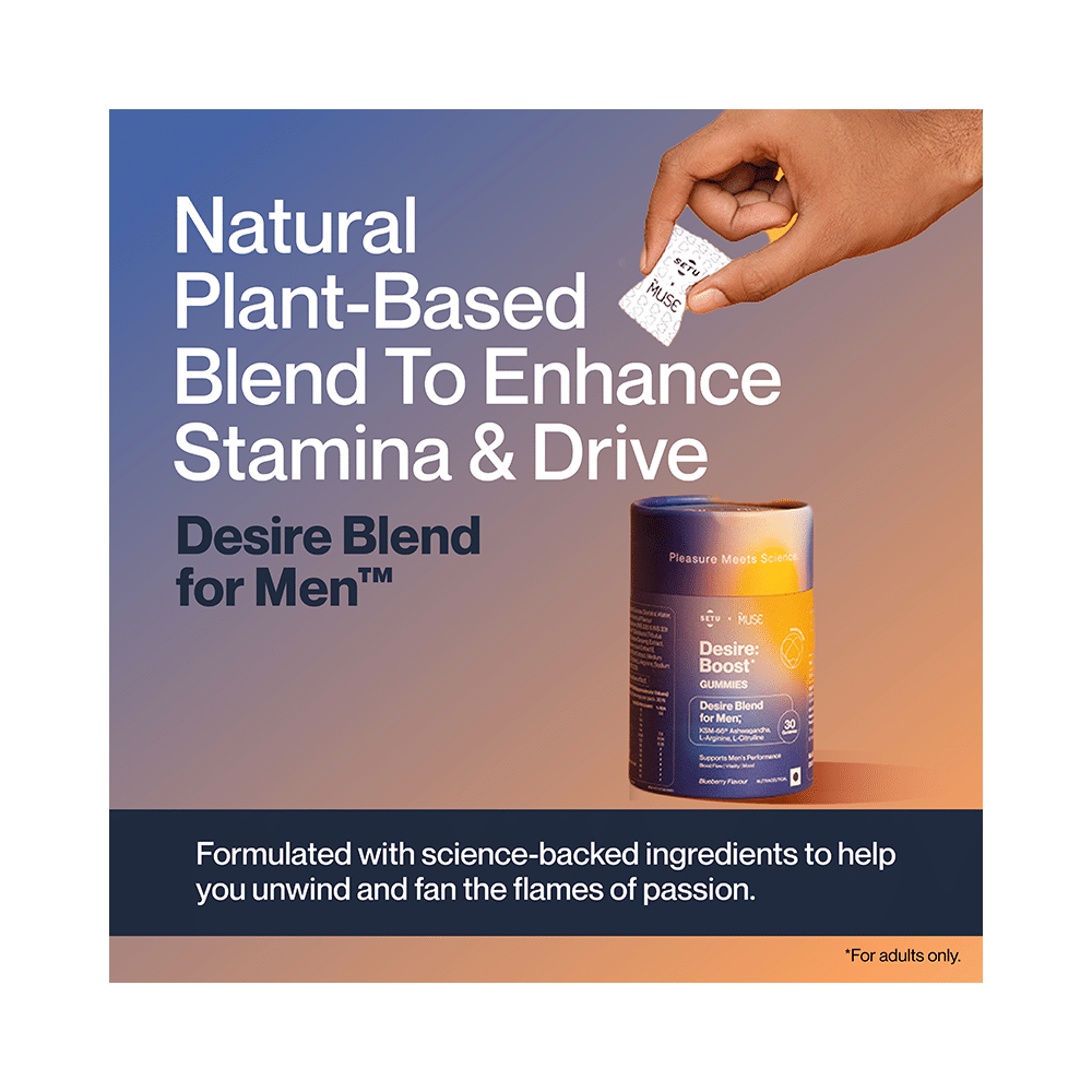 Setu Desire: Boost* Gummies Desire Blend for Men Blueberry - Image 5
