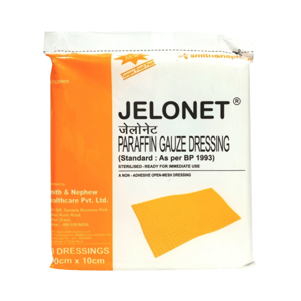 Jelonet Paraffin Gauze Dressing Ref. 87120009 10cm x 10cm - Image 1