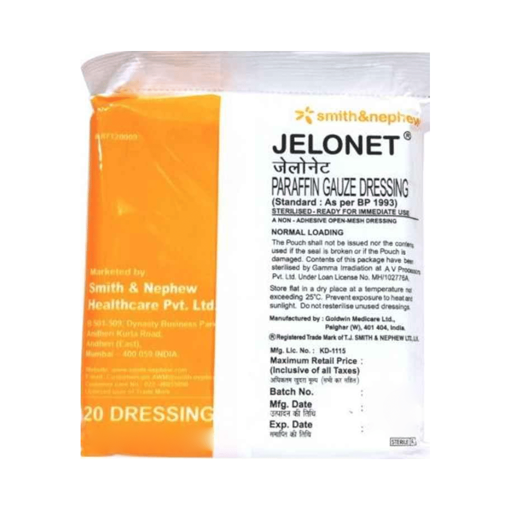 Jelonet Paraffin Gauze Dressing Ref. 87120009 10cm x 10cm - Image 2