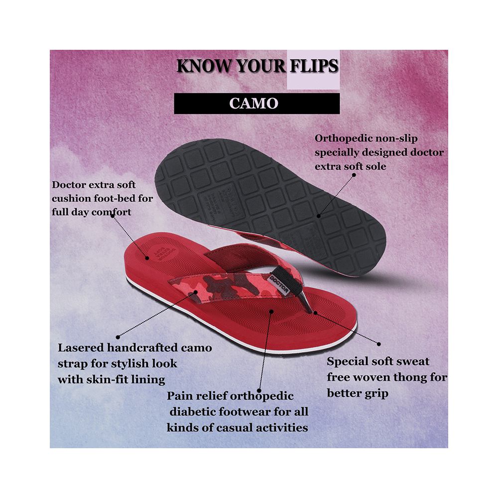 Doctor Extra Soft D 56 House Slipper for Women's Camo Maroon 5 - Image 10