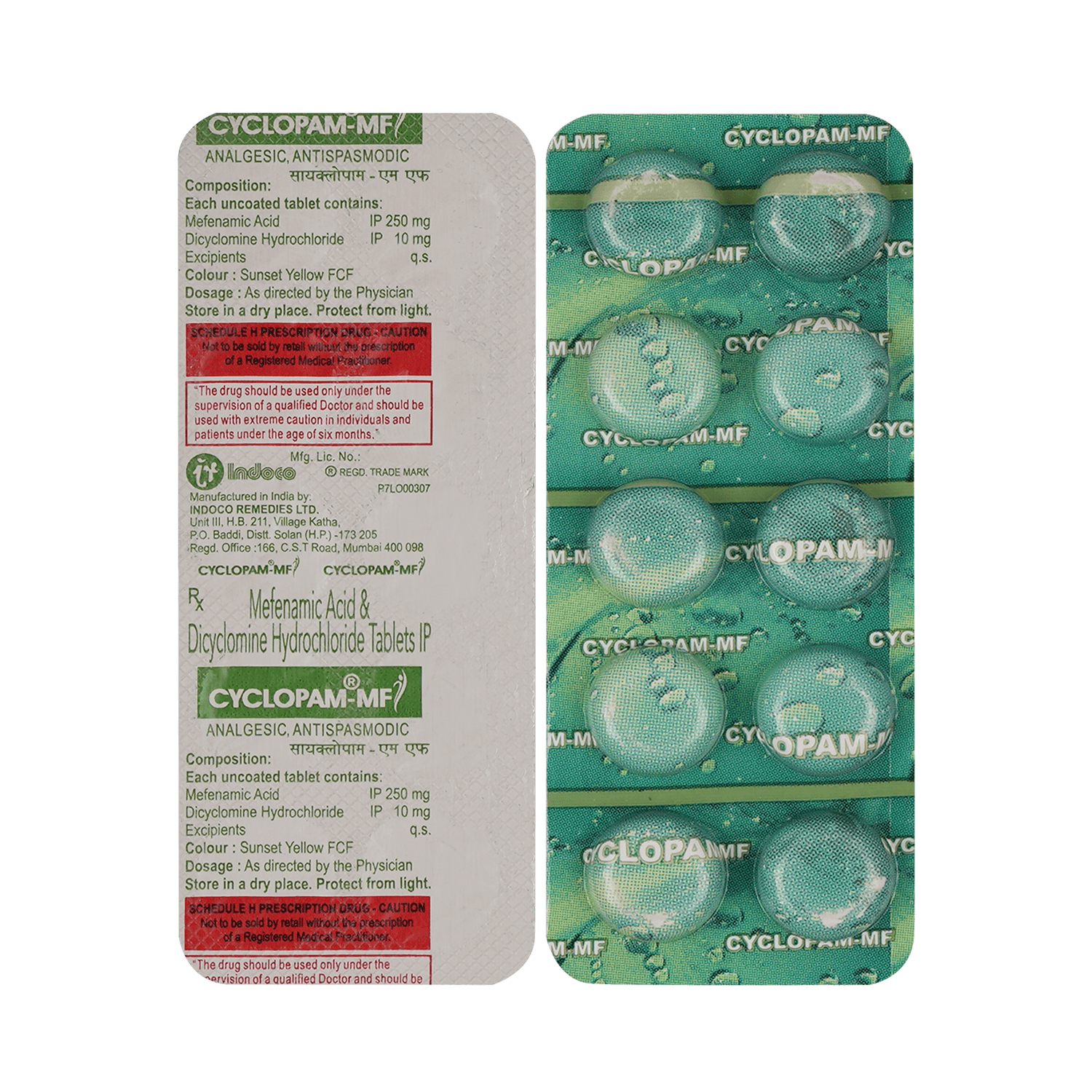 Cyclopam-MF 10mg/250mg Tablet - Image 1