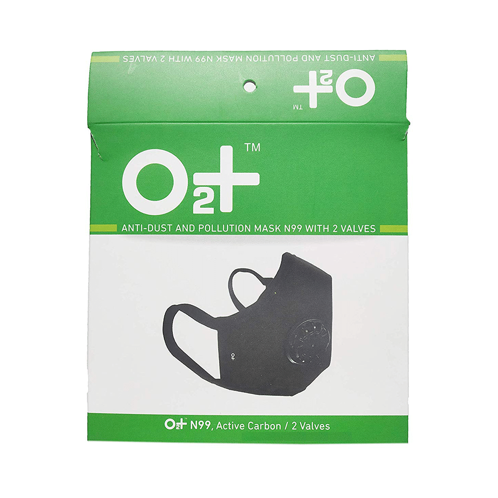 O2+ Electro Reusable Anti Pollution Mask with N99 Active Carbon Grade Filter Medium - Image 1