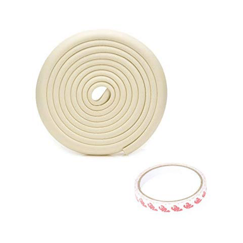 Safe-O-Kid Unique High Density L-Shaped 5mtr Long 1 Edge Guard Strip with 4 Corners White