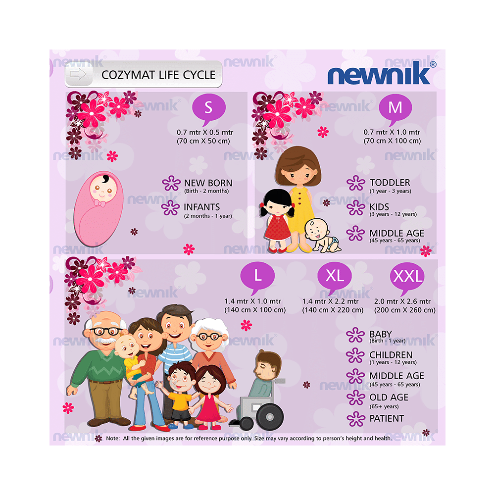 Newnik Cozymat, Dry Sheet (Size: 70cm X 50cm) Small Yellow - Image 6