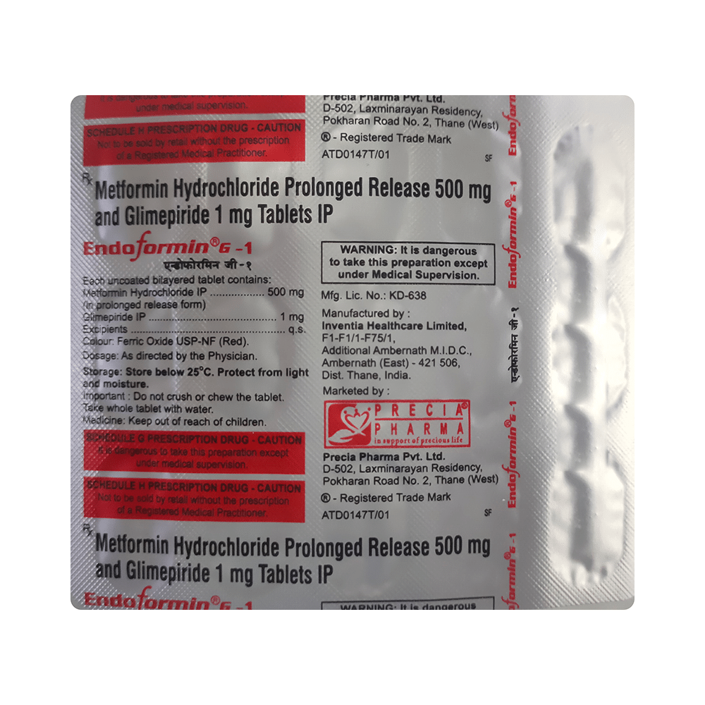Endoformin G 1mg/500mg Tablet PR - Image 5
