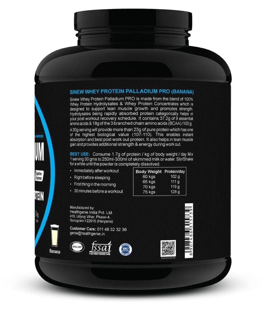 Sinew Nutrition Palladium Pro 100% Whey Protein with Digestive Enzymes Banana - Image 3