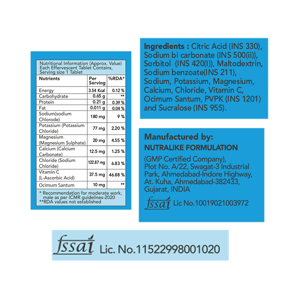 Combo Pack of Fixuphealth Natural Amla 1000mg Vit C & Zinc Effervescent Tablet Orange and Fixuphealth Electrolytes Effervescent Tablet Lemon (20 Each) - Image 21