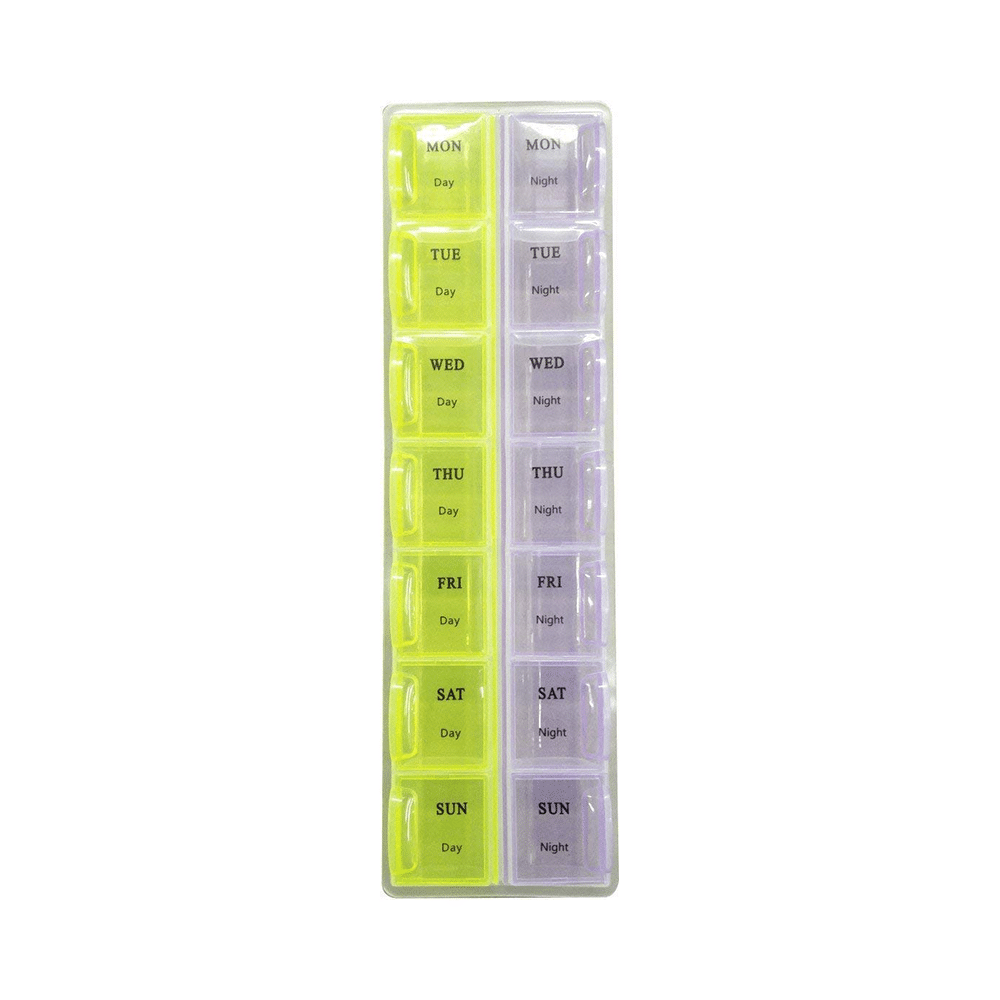 Krivish Premium Quality 14 Compartment Pill Reminder Day and Night - Image 1
