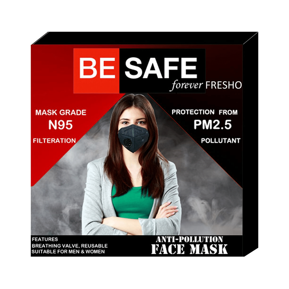 BESAFE Forever Fresho N95 PM2.5 Anti Pollution Mask Black