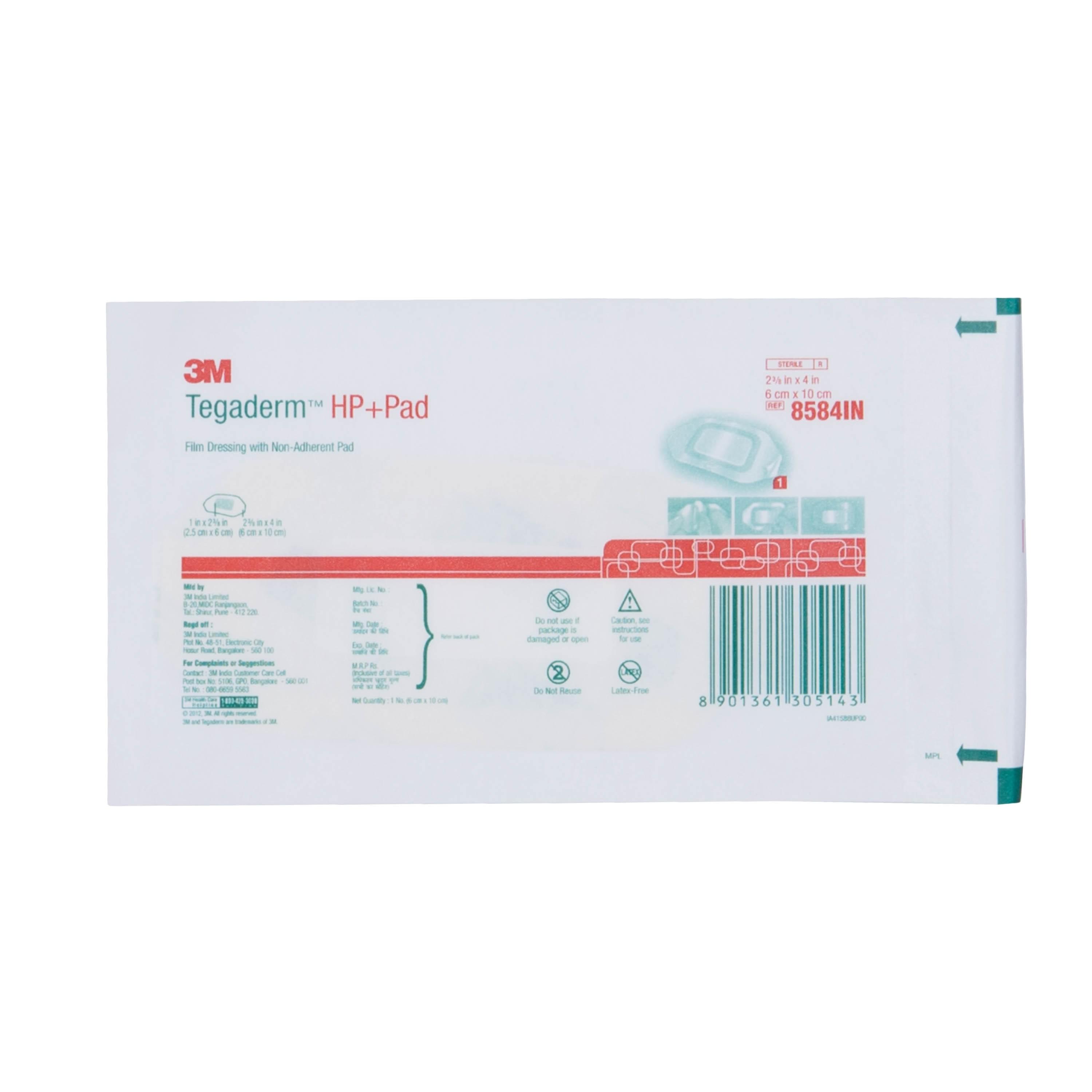 3M Tegaderm HP+ Pad Dressing 8584 6cm x 10cm - Image 2