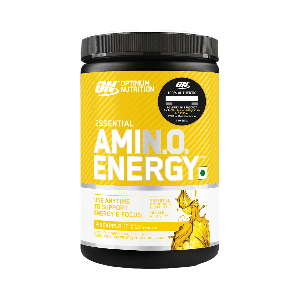 Optimum Nutrition (ON) Essential Amino Acids Energy Powder for Focus & Muscle Recovery | Flavour Pineapple