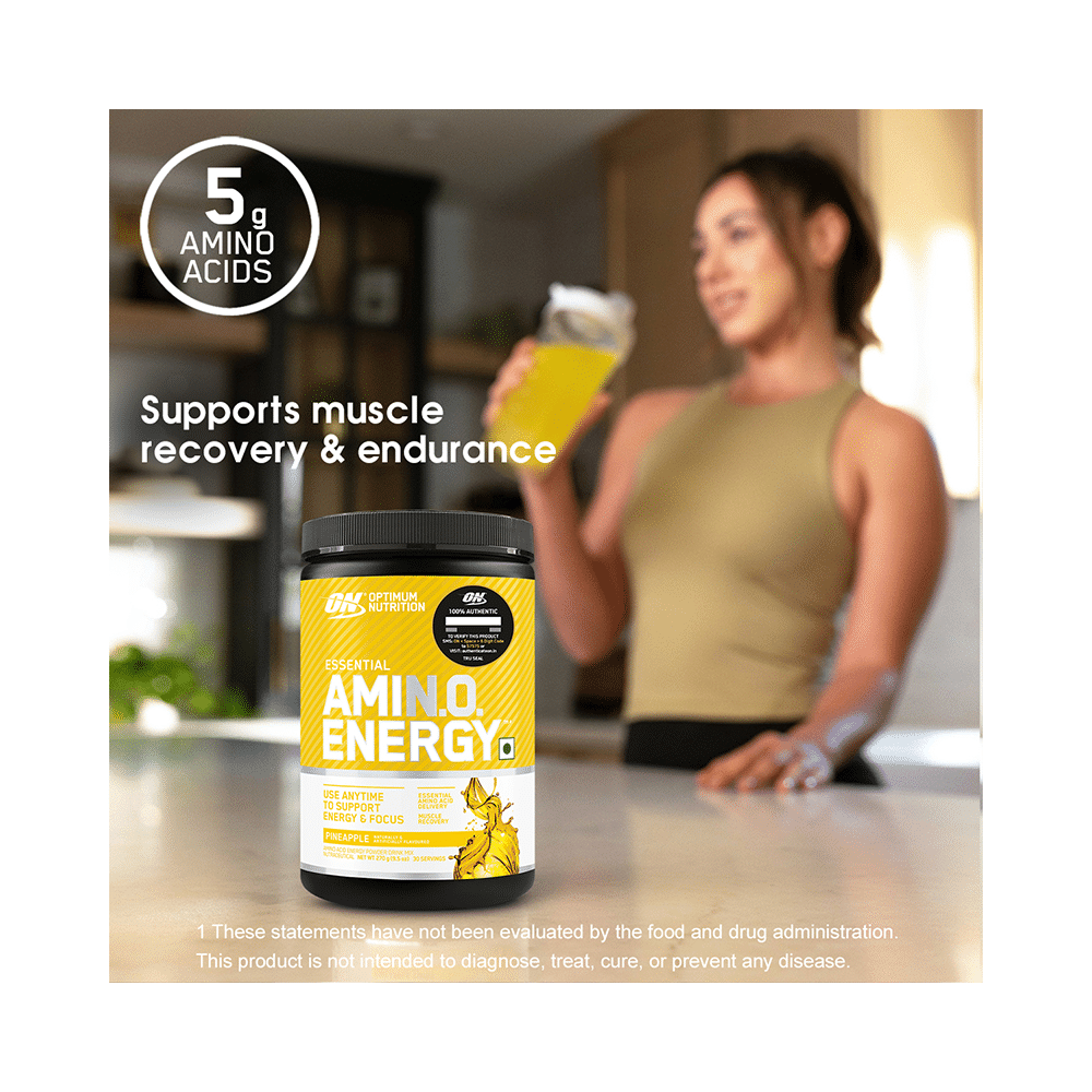 Optimum Nutrition (ON) Essential Amino Acids Energy Powder for Focus & Muscle Recovery | Flavour Pineapple - Image 8