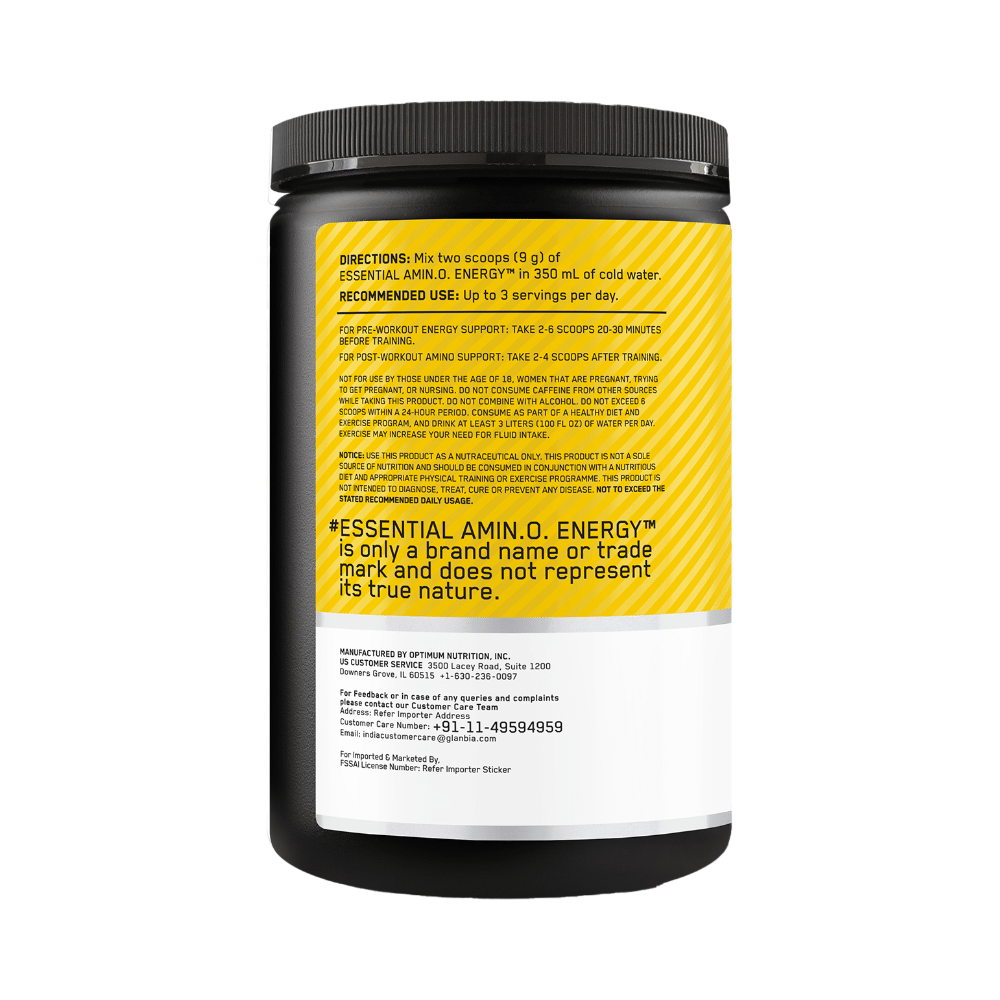 Optimum Nutrition (ON) Essential Amino Acids Energy Powder for Focus & Muscle Recovery | Flavour Pineapple - Image 3